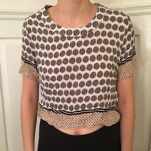 Adorable patterned crop top